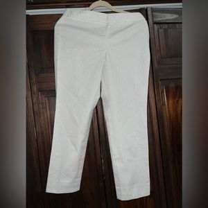 Talbots striped white black Chatham ankle‎ pants size 6P